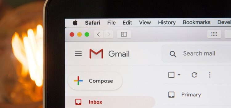 Computer with Gmail open